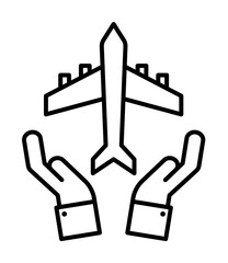 fly, hands, insurance icon. Element of insurance icon. Thin line icon for website design and development, app development. Premium icon