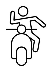 human, accident, insurance, motorbike icon. Element of insurance icon. Thin line icon for website design and development, app development. Premium icon