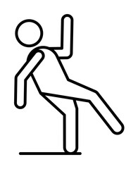 falling man line icon. Element of insurance sign for mobile concept and web apps. Thin line falling man icon can be used for web and mobile. Premium icon