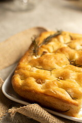 Focaccia Close-Up