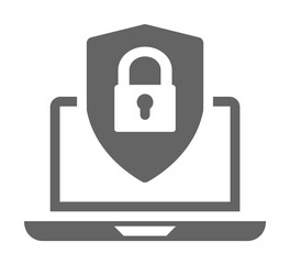 Antivirus security, cyber protection concept, internet security, shield protection icon