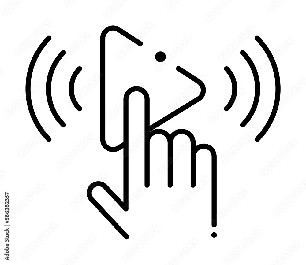 Aufkleber play button, internet technology icon. element of internet technology icon for mobile concept and we