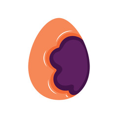 Isolated traditional decorated easter egg Vector illustration