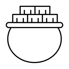 gold, pot, saint Patrick, Ireland icon. Element of Ireland culture icon. Thin line icon for website design and development, app development. Premium icon