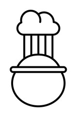 pot, gold, rainbow, saint Patrick, Ireland icon. Element of Ireland culture icon. Thin line icon for website design and development, app development. Premium icon