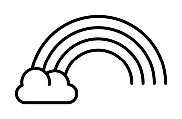 rainbow, cloud, Ireland, saint Patrick icon. Element of Ireland culture icon. Thin line icon for website design and development, app development. Premium icon