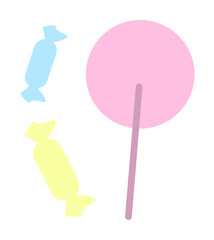 Candy, lollipop icon. Simple color elements of kindergarten icons for ui and ux, website or mobile application
