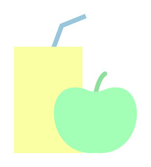 Apple, juice icon. Simple color elements of kindergarten icons for ui and ux, website or mobile application