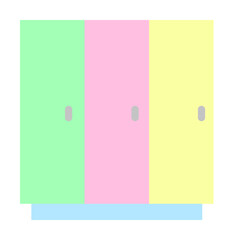 Locker, furniture icon. Simple color elements of kindergarten icons for ui and ux, website or mobile application