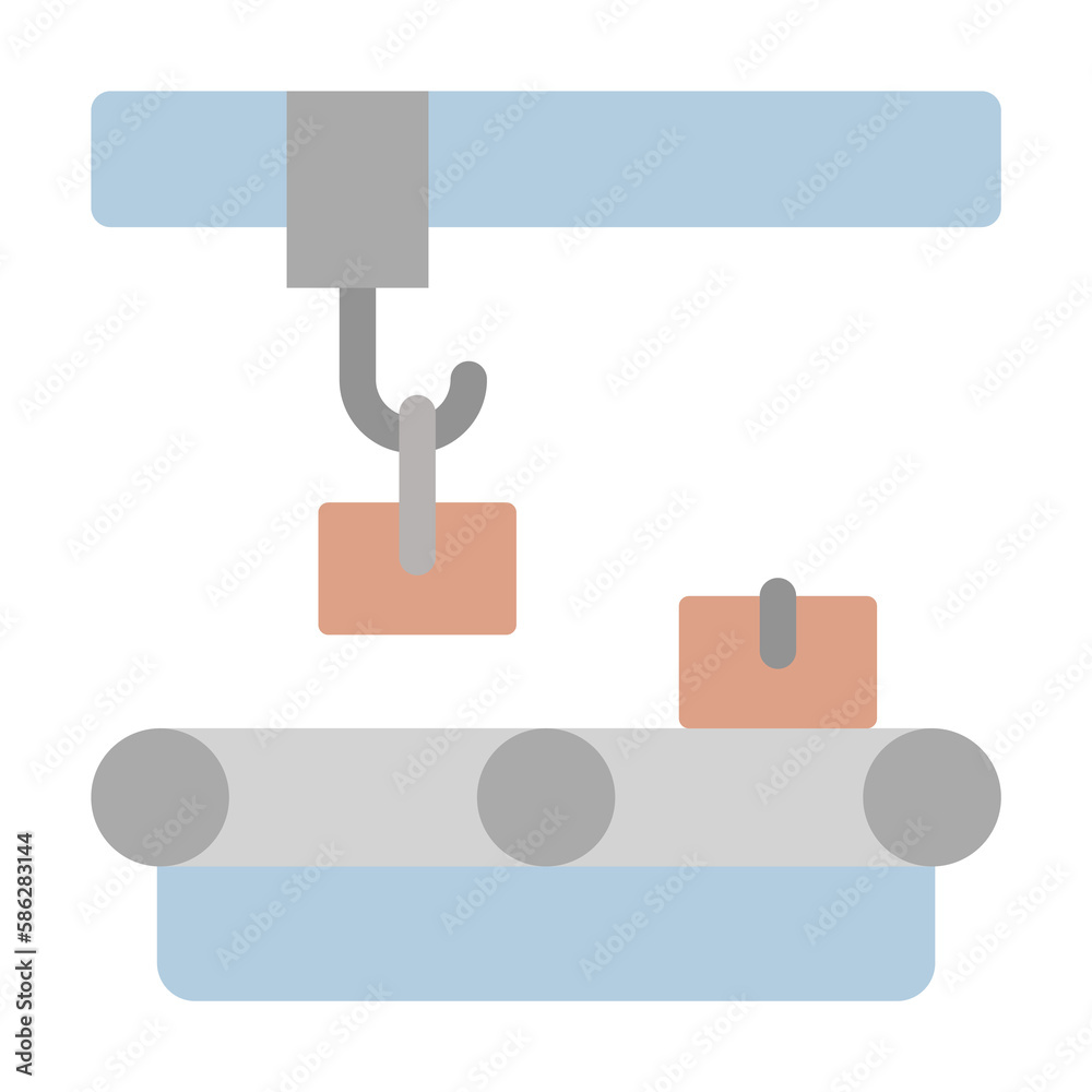 Poster assembly line, manufacturing icon. simple line, outline elements of production icons for ui and ux, 