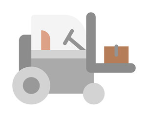 Forklift, manufacturing icon. Simple line, outline elements of production icons for ui and ux, website or mobile application