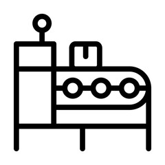 Conveyor, manufacturing icon. Simple line, outline elements of production icons for ui and ux, website or mobile application