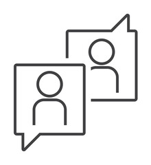 Fototapeta premium double, chat, communication icon. Element of marketing and advertising icon for mobile concept and web apps. Thin line double, chat, communication icon can be used for web