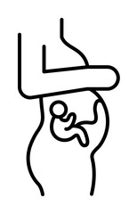 Pregnant, woman body icon. Element of maternity culture. Thin icon for website design and development, app development. Premium icon