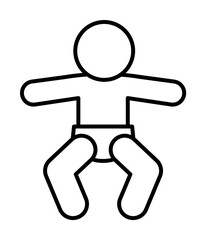 Baby boy icon. Element of maternity culture. Thin icon for website design and development, app development. Premium icon