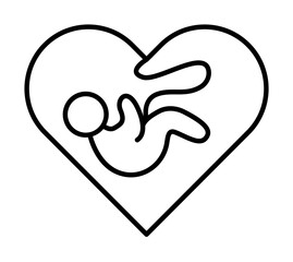 Love, baby, pregnant icon. Element of maternity culture. Thin icon for website design and development, app development. Premium icon