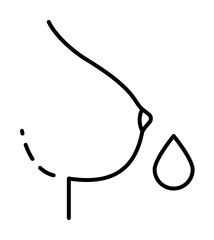 Breastfeeding, milk icon. Element of maternity culture. Thin icon for website design and development, app development. Premium icon