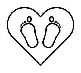 Footprints icon. Element of maternity culture. Thin icon for website design and development, app development. Premium icon