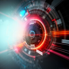 Obraz premium Science Futuristic Internet High Computer Technology Business Background - Post-processed Generative AI