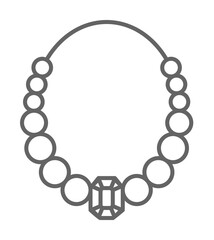 Medieval, necklace icon. Element of medieval period icon. Thin line icon for website design and development, app development. Premium icon