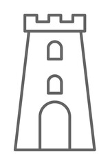 Medieval, tower icon. Element of medieval period icon. Thin line icon for website design and development, app development. Premium icon