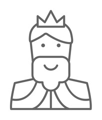 Medieval, king icon. Element of medieval period icon. Thin line icon for website design and development, app development. Premium icon