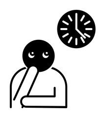 man, watch, wait icon. Element of harmful things icon for mobile concept and web apps. Detailed man, watch, wait icon can be used for web and mobile
