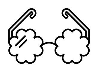 Patrick day, sunglass icon. Element of Patrick day for mobile concept and web apps illustration. Thin line icon for website design and development, app development