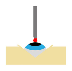 laser surgery illustration. Element of optometry icon for mobile concept and web apps. Colored laser surgery illustration can be used for web and mobile