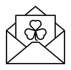 Patrick day, e-mail, envelope, greeting, invitation, message, letter icon. Element of Patrick day for mobile concept and web apps illustration. Thin line icon for website design