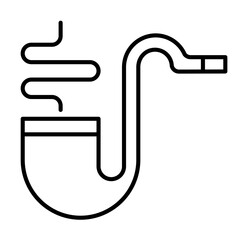 Patrick day, pipe, smoke, tube icon. Element of Patrick day for mobile concept and web apps illustration. Thin line icon for website design and development, app development