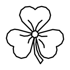 Clover, plant icon. Simple line, outline elements of Patrick's day icons for ui and ux, website or mobile application
