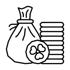 Bag, coins, money icon. Simple line, outline elements of Patrick's day icons for ui and ux, website or mobile application