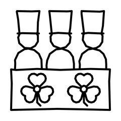 Clover, men icon. Simple line, outline elements of Patrick's day icons for ui and ux, website or mobile application