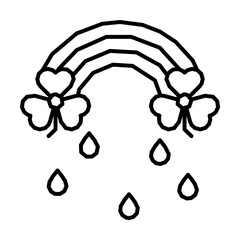 Clover, rainbow icon. Simple line, outline elements of Patrick's day icons for ui and ux, website or mobile application
