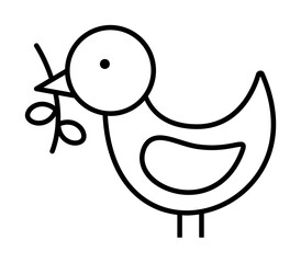 Dove bird olive icon. Element of peace day icon