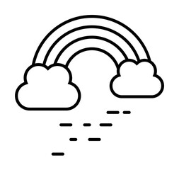 Rainbow cloud icon. Element of peace day icon