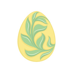 Isolated traditional decorated easter egg Vector illustration