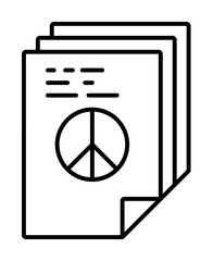 Peace documents files icon. Element of peace day icon