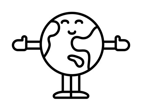 Affable earth love icon. Element of peace day icon