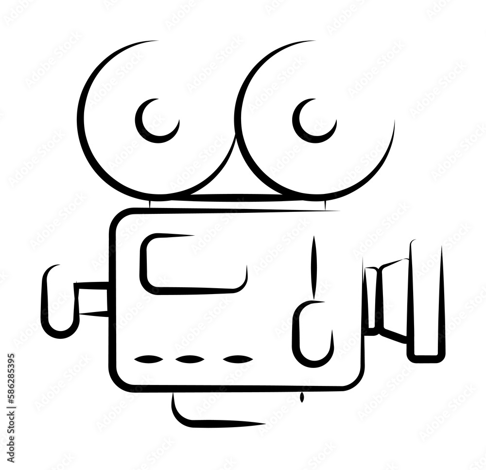 Poster camera outine logo style icon. element of photo icon for mobile concept and web apps. outline camera