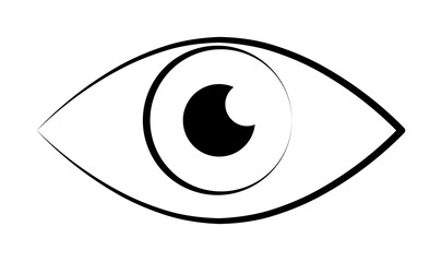 eye outine logo style icon. Element of photo icon for mobile concept and web apps. Outline eye icon can be used for web and mobile