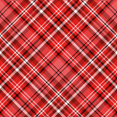 Seamless pattern in unusual red and warm pink colors for plaid, fabric, textile, clothes, tablecloth and other things. Vector image. 2