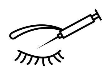 injection eyelid icon. Element of plastic surgery icon for mobile concept and web apps. Thin line injection eyelid icon can be used for web and mobile
