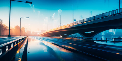City Road Bridge in blue