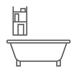 Bathroom, furniture icon. Element of plumber icon. Thin line icon for website design and development, app development. Premium icon