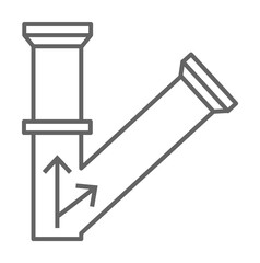 Plumber, junction icon. Element of plumber icon. Thin line icon for website design and development, app development. Premium icon