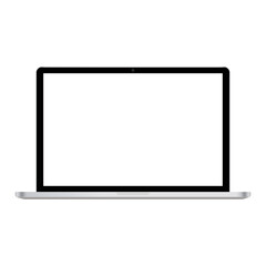 3D Laptop flat symbol vector. Mockup illustration