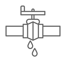 Plumber, valve, water icon. Element of plumber icon. Thin line icon for website design and development, app development. Premium icon