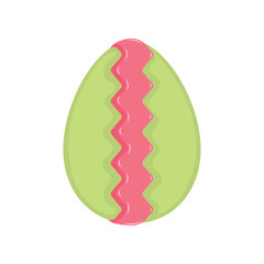 Isolated traditional decorated easter egg Vector illustration